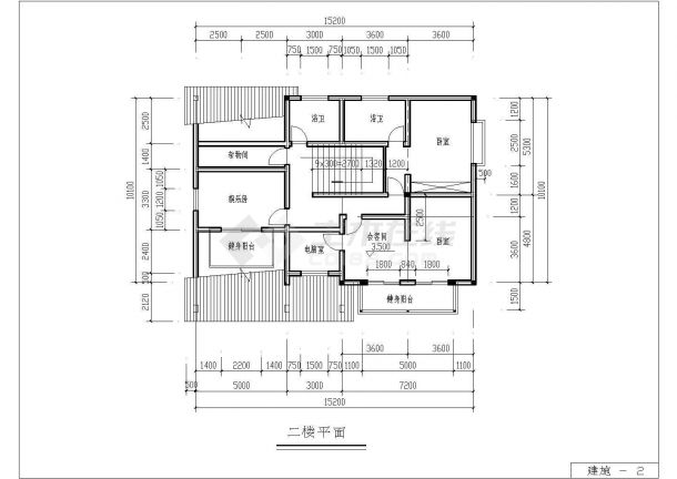 二层自建别墅全套建筑设计施工图-图一
