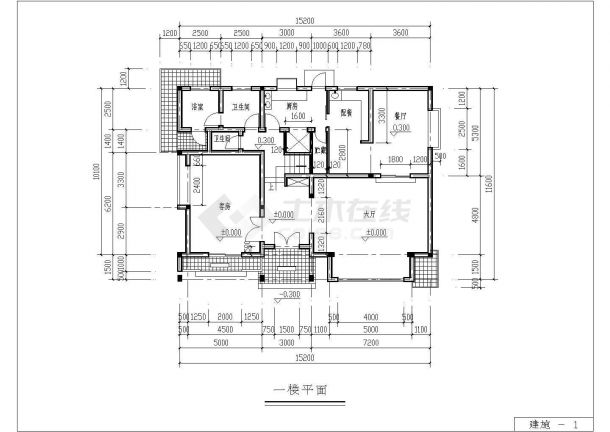 二层自建别墅全套建筑设计施工图-图二