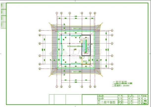某景区阁楼建施方案设计CAD图-图二