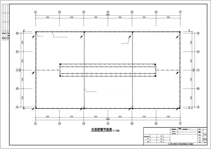 湖南某厂房电气照明施工设计方案CAD图纸_图1