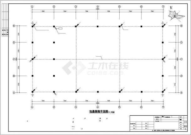 湖南某厂房电气照明施工设计方案CAD图纸-图二