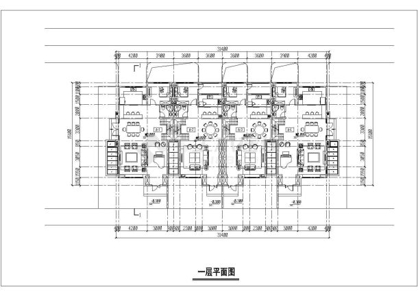 镇江市丹桂苑小区1300平3层砖混结构住宅楼建筑设计CAD图纸（2套方案）-图二