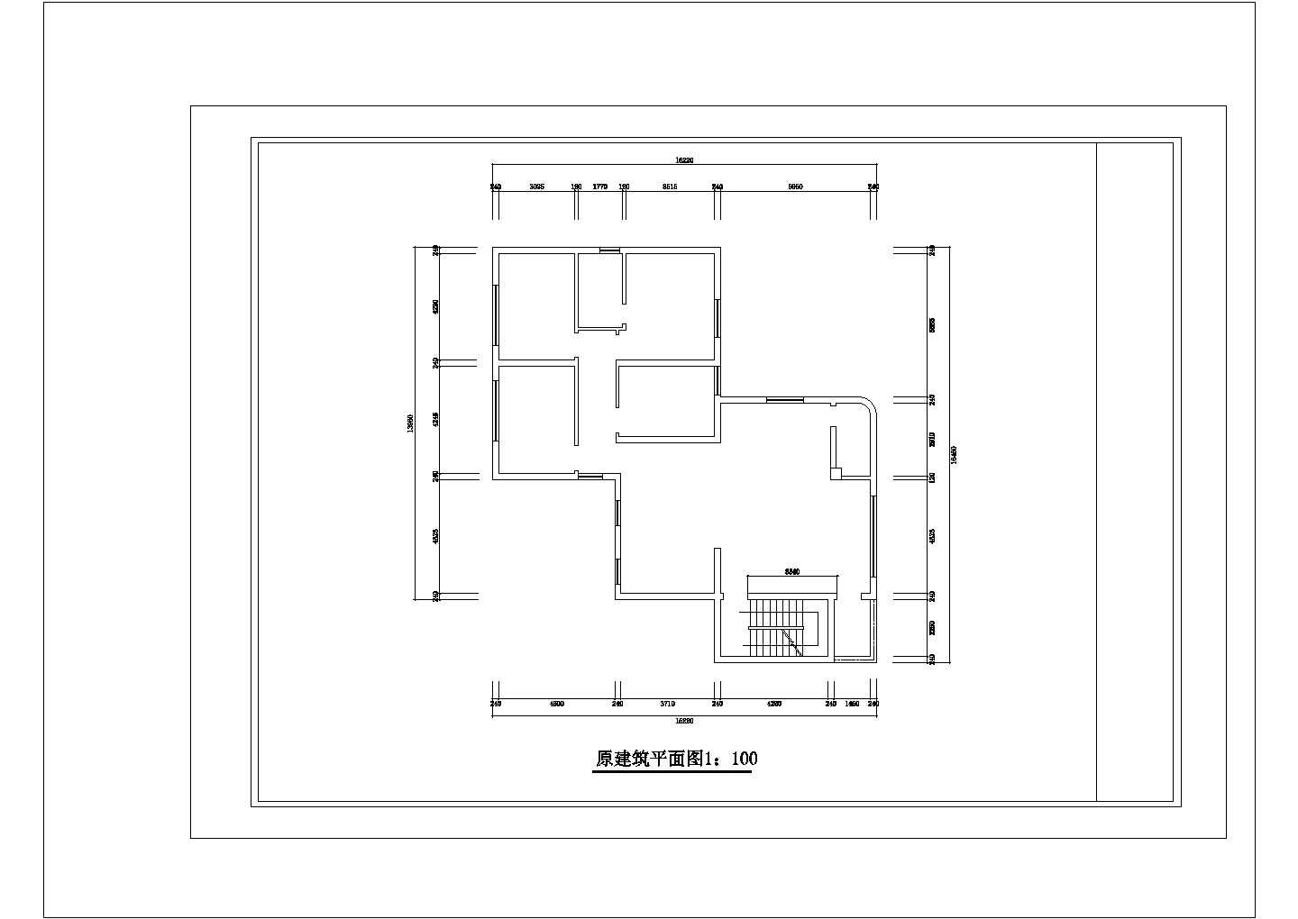 [坎市]某住宅楼房室内装修设计cad施工图