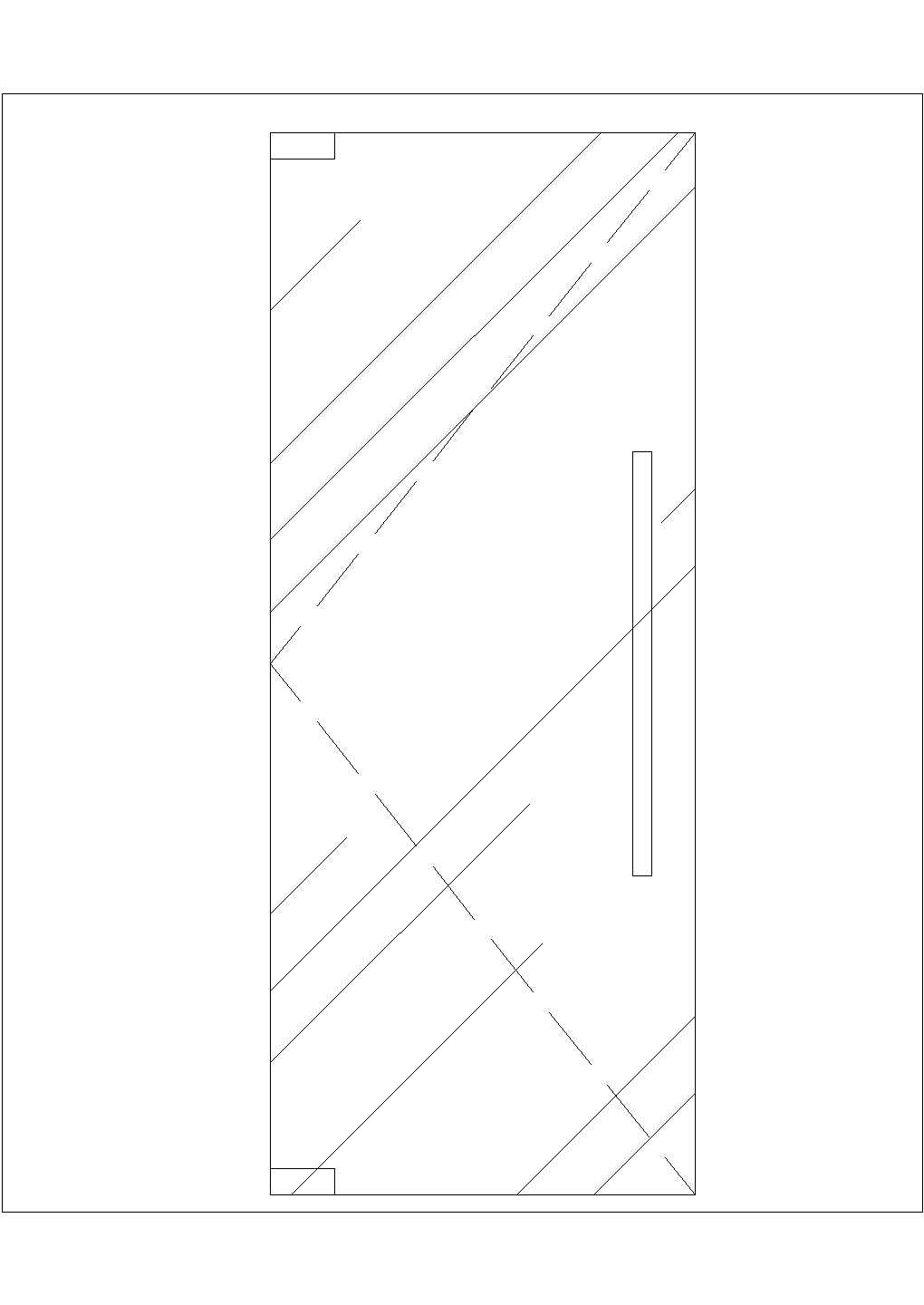 某玻璃门CAD完整详细设计图纸