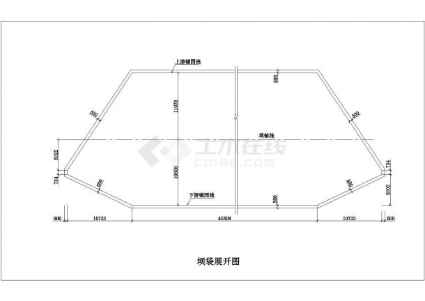 贵州某橡胶坝施工设计cad施工图-图一