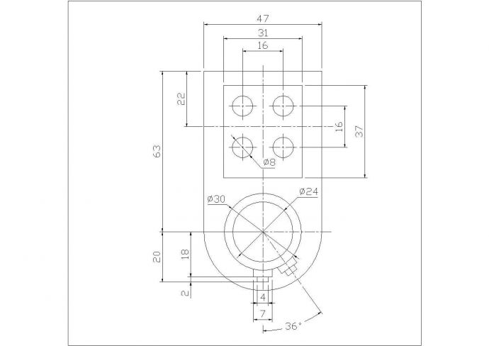 某机械制图CAD节点构造设计图_图1