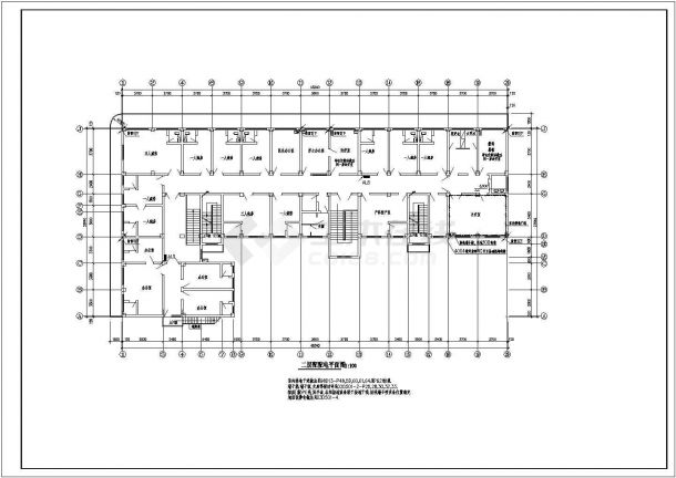6层医院综合楼电气施工CAD图纸-图二