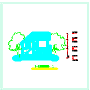 某家庭小别墅平立剖面建筑cad设计图纸-图一