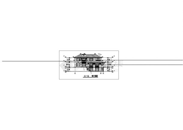漳州市长阳新村某3层砖混结构乡村别墅立剖面设计CAD图纸-图二