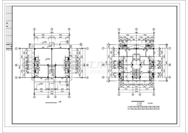 高层标准农民房建筑施工图，含设计说明-图一