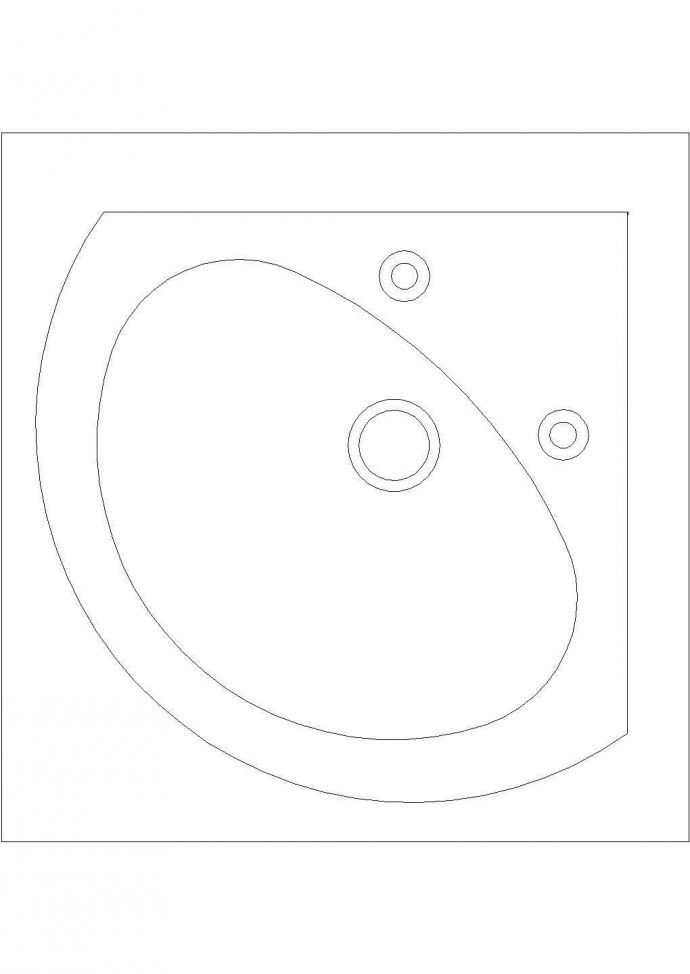 某洗手台CAD节点施工设计图纸_图1