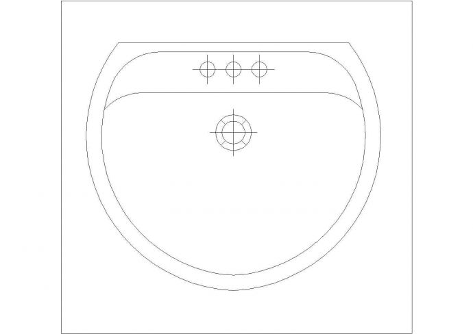 某洗手台CAD平立面构造设计图_图1