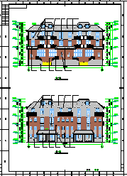 某地区联排别墅设计方案建筑cad图纸-图二
