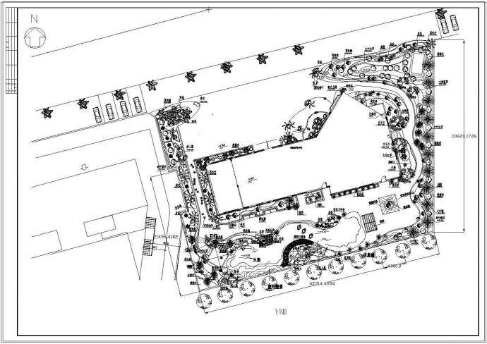 公园广场绿化CAD图纸-某样板房环境设计图纸_图1