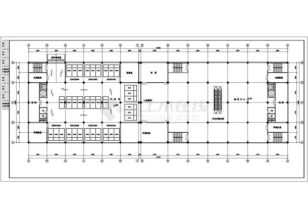 达州市某街道2800平米3层框混结构百货商场平立剖面设计CAD图纸-图一