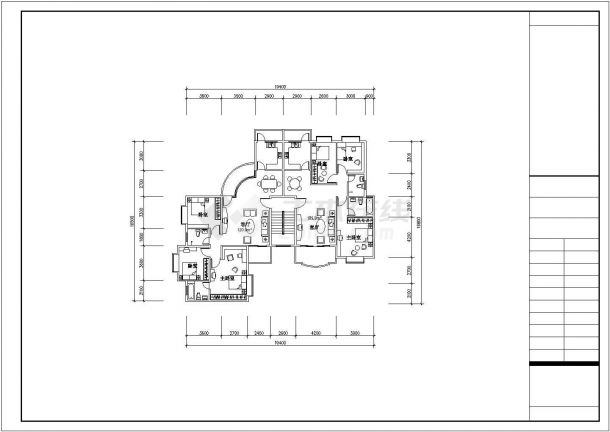 经典多层住宅楼户型设计cad平面方案图图集（甲级院设计，含多种户型设计）-图二
