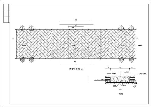 某古典石桥钢筋砼结构设计cad施工图-图二