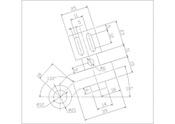 某机械制图CAD平面施工构造图_图1