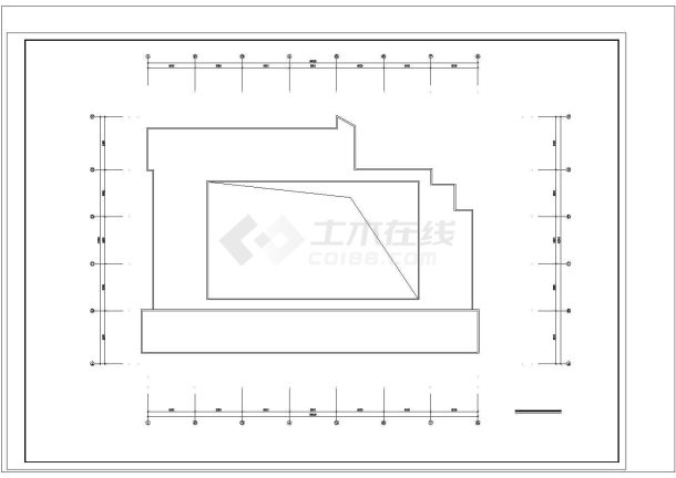 4层带阁楼层农贸市场建筑设计施工cad图（含地下一层，共九张）-图一