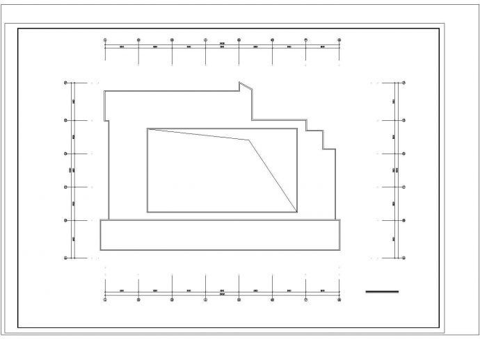 4层带阁楼层农贸市场建筑设计施工cad图（含地下一层，共九张）_图1