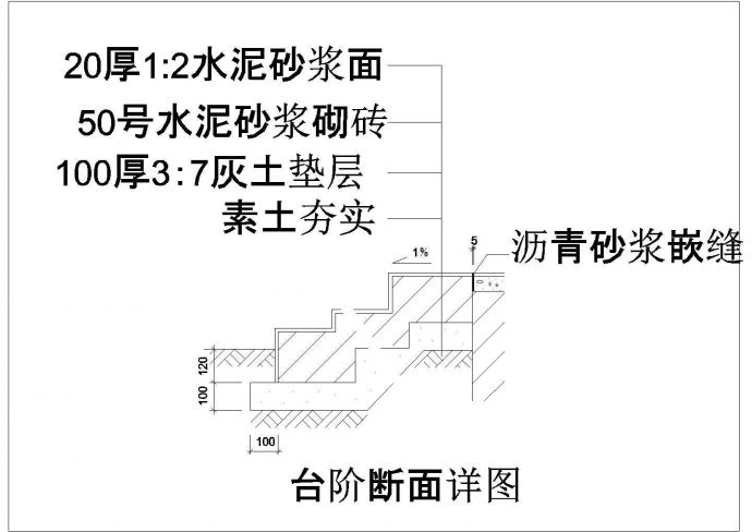 某室外构造CAD平面施工节点图_图1