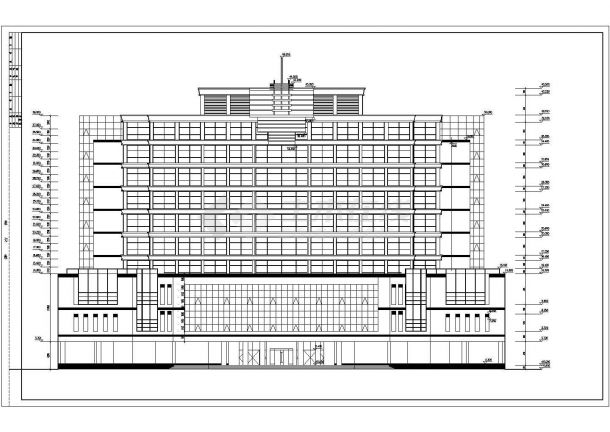 通化高档酒店建筑底商私人住宅楼设计CAD详细建筑施工图-图一