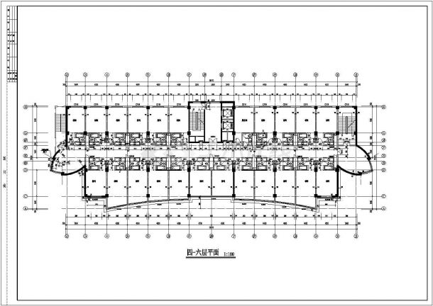 通化高档酒店建筑底商私人住宅楼设计CAD详细建筑施工图-图二