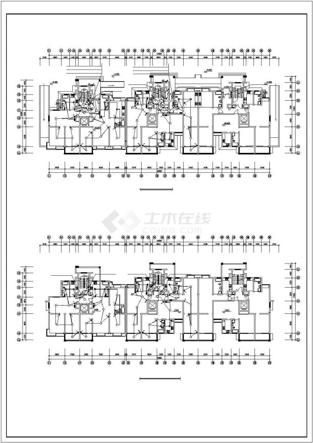 某多层住宅电气施工图CAD-图二