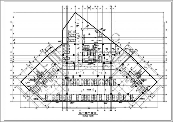 海丰广场建筑平面布置设计全套施工cad图_图1