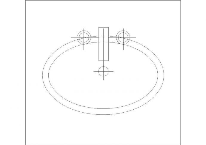 某洗手台CAD平立剖设计构造图纸_图1