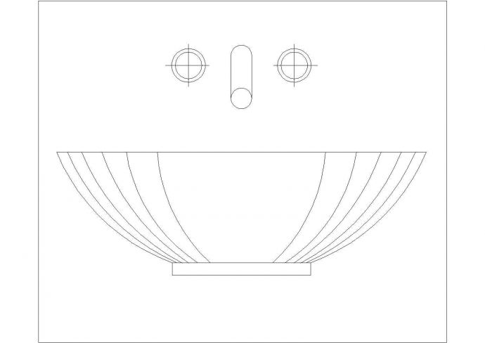 某洗手台CAD全套详细大样施工设计图_图1