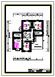 某三层半别墅建筑施工结构cad设计图_图1