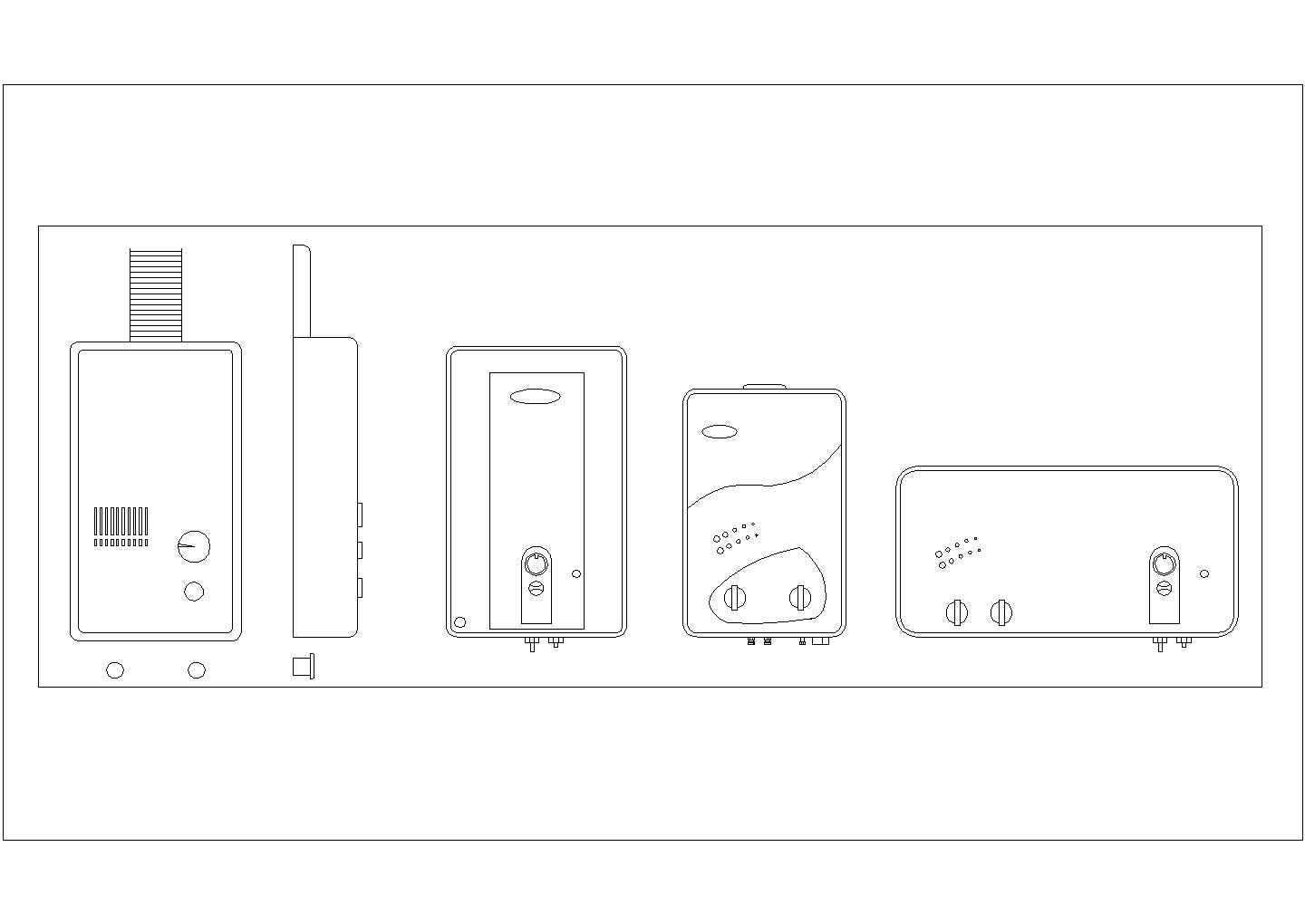 某热水器CAD大样平面构造设计图