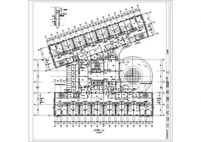 保定市第一中心医院设计施工平面图_图1