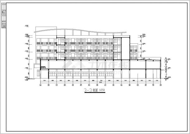 某中学综合楼及宿舍方案设计全套CAD图-图二