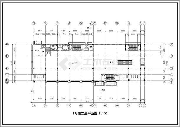 某小型综合楼施工方案设计全套CAD图（带效果图）-图二