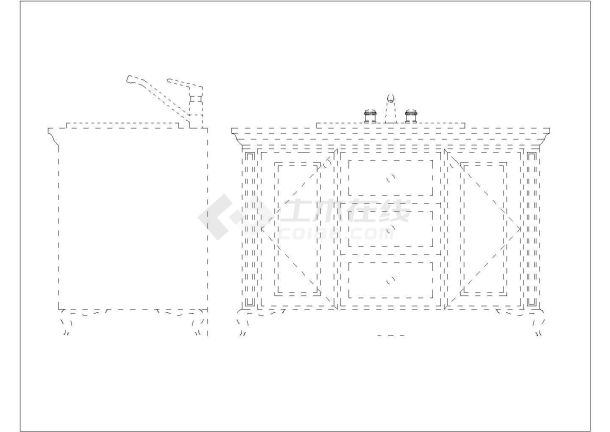 某欧式成品洗手台CAD详细构造施工图纸-图一