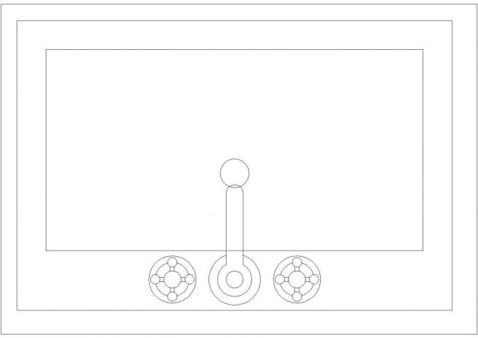 某方形台上盆CAD全套构造详细设计_图1