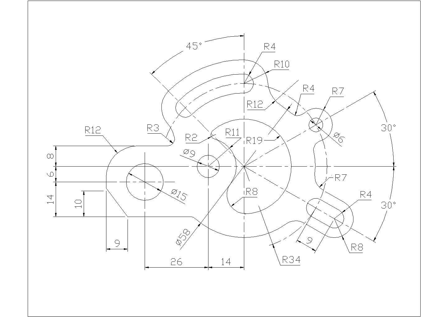 某机械制图CAD详细完整施工图