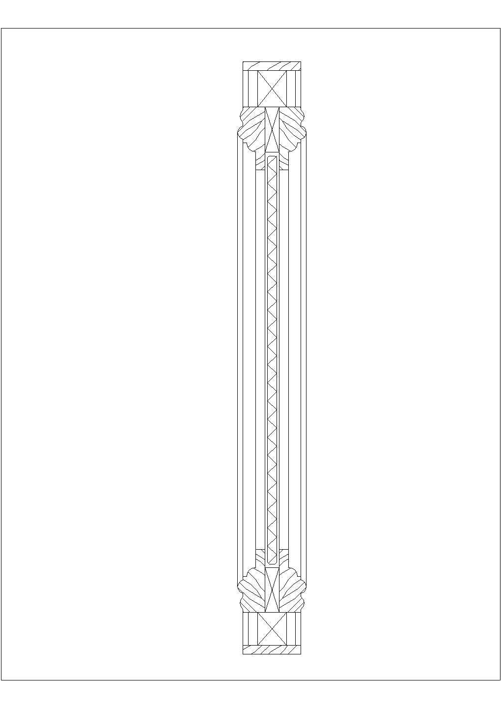某木框玻璃门剖面CAD详细平立剖图纸