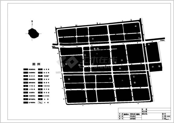 南京某大学宿舍楼给排水管网课程设计图纸(含污水管网平面图)-图二