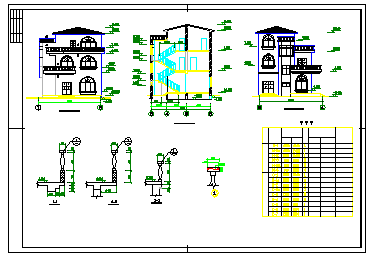 某地私人住宅建筑cad施工设计图纸-图一