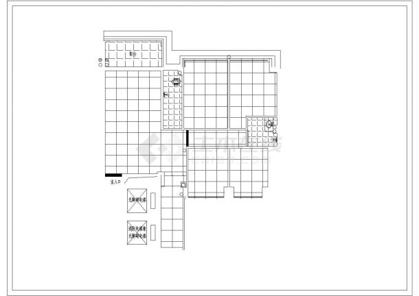 某小区住宅三室两厅装修设计CAD图-图二