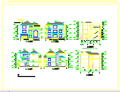 一套经典别墅详细设计cad建筑图-图二