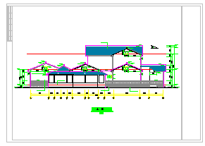 中国古典别墅结构建筑cad设计施工图-图二