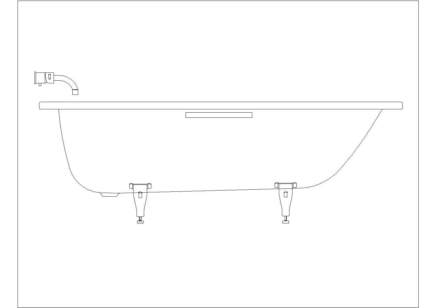 某浴缸CAD大样构造设计图