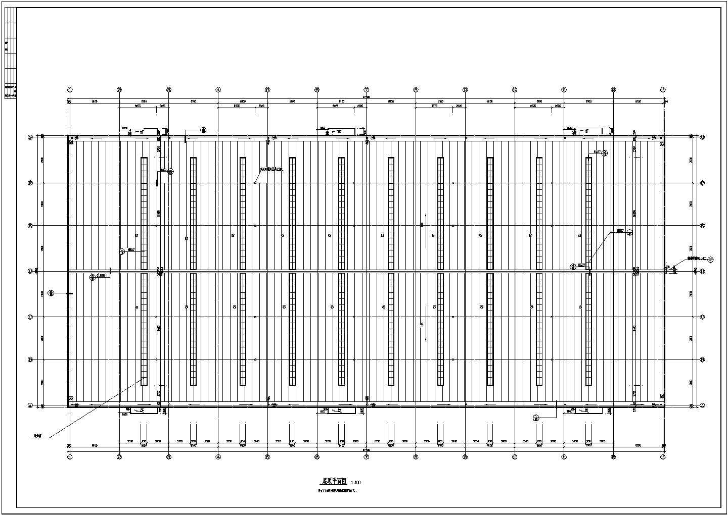 某单层钢结构工业厂房建筑结构设计施工图