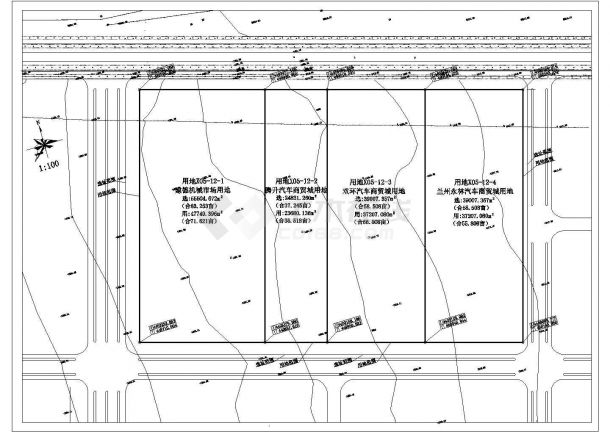 武汉市某汽车配件城总平面规划设计CAD图纸（占地2.9万平米）-图二