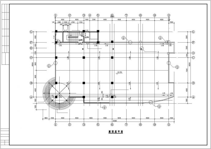 3900平米7层混合结构商业办公楼全套建筑设计CAD图纸_图1