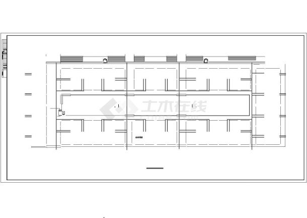 2.4万平米3+1层框架结构百货超市全套建筑设计CAD图纸-图一